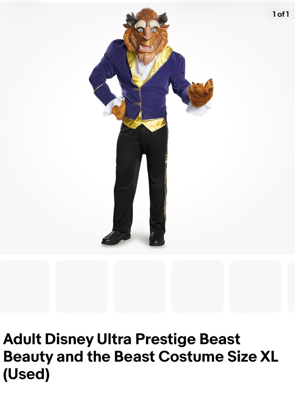 Men’s XL Disney Beauty and the Beast, Beast Costume